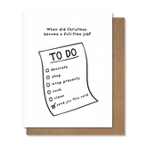 Full-Time Job X-mas - Christmas Card